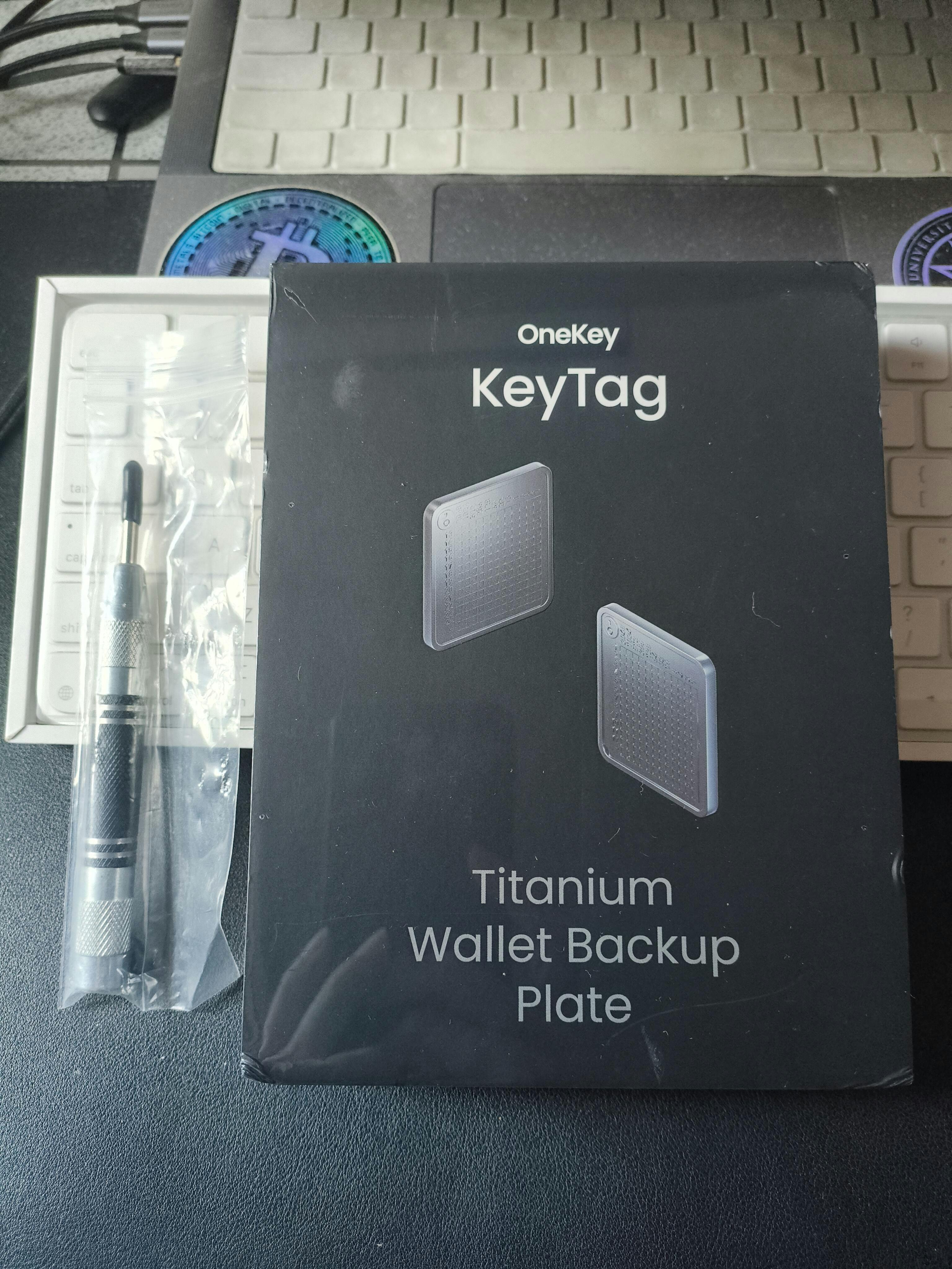 OneKey KeyTag | Titanium Seed Phrase Backup