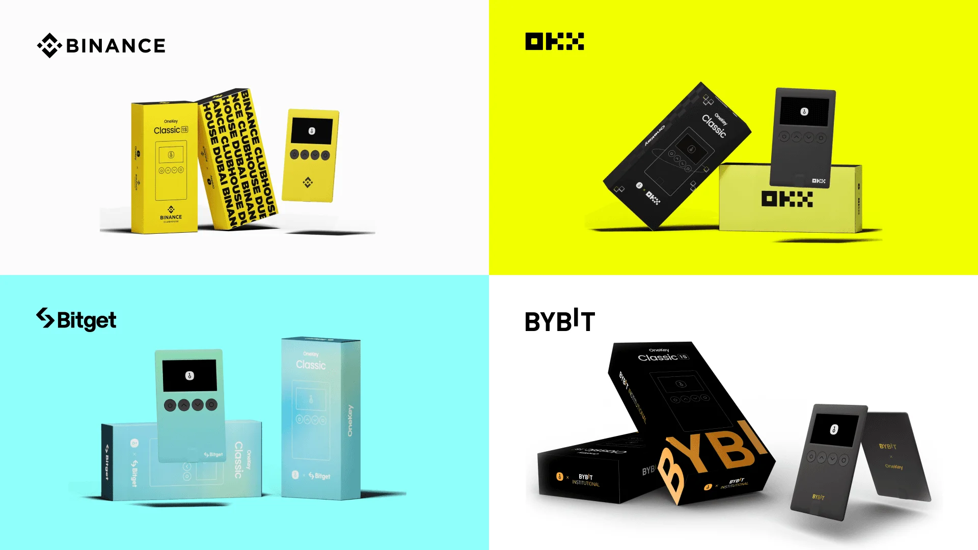 OneKey partners with leading exchanges including Binance, OKX, Bybit, and Bitget.