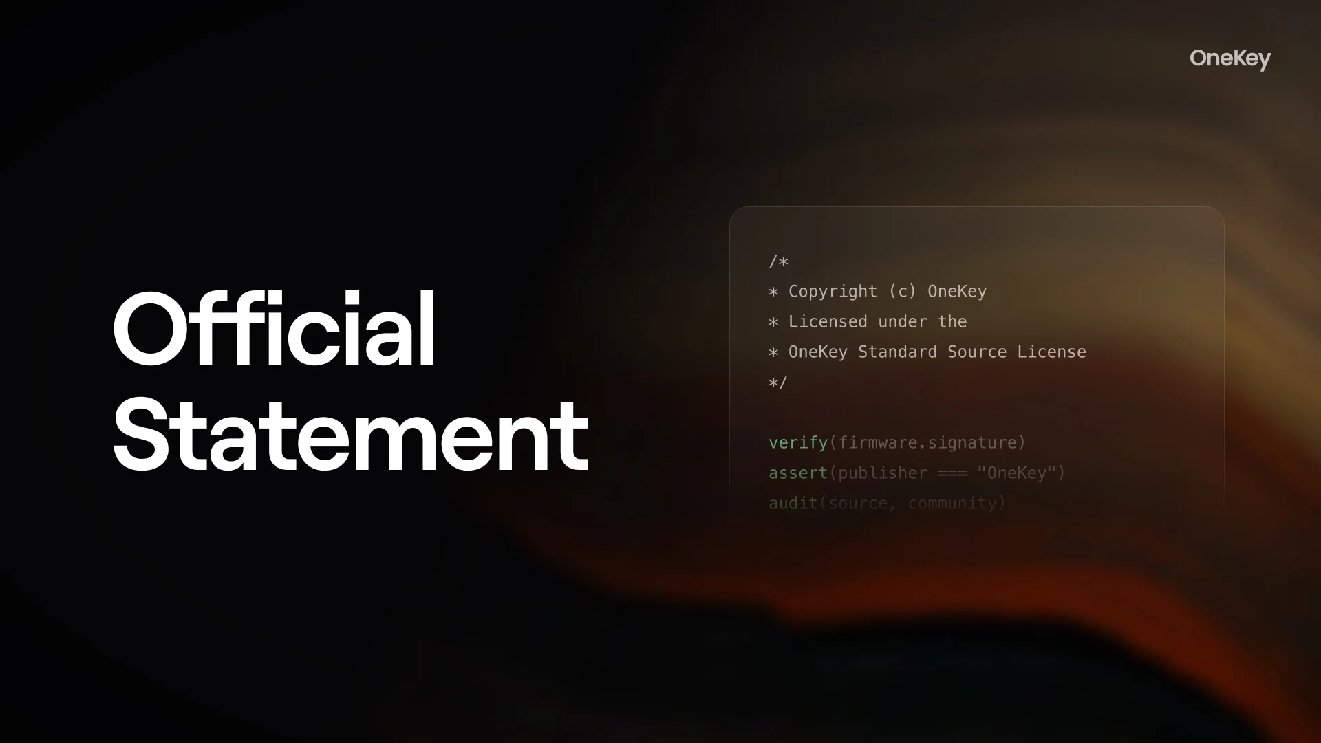 OneKey Has No Affiliation with Digital Shield