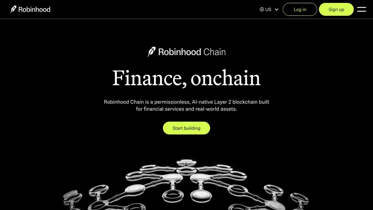 Figure 1 | Robinhood Chain's official homepage positions it as an Ethereum Layer 2 network for financial services and real-world assets (screenshot taken on 2026-09-02)