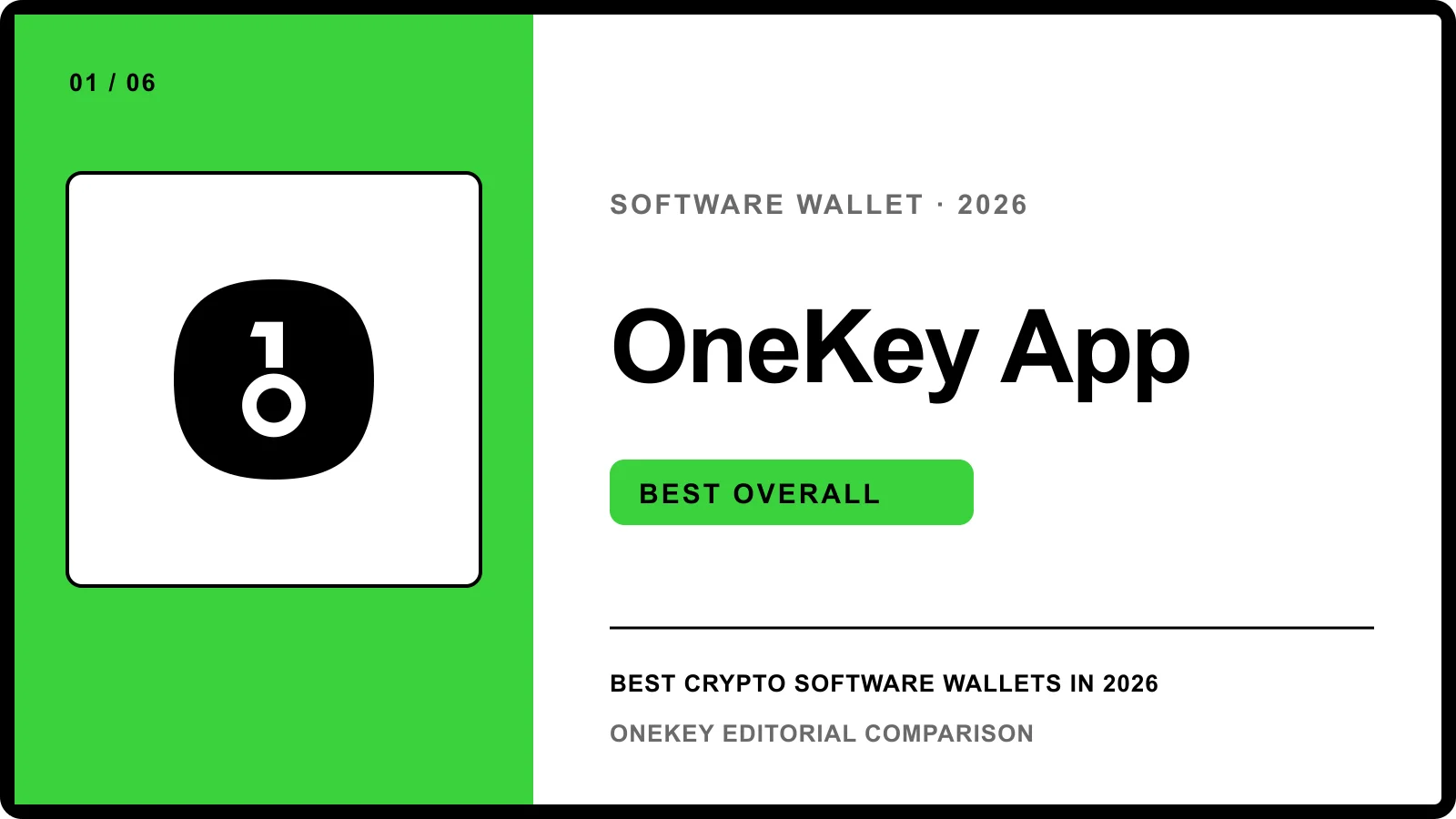 OneKey App: the all-purpose software wallet recommended first in this article