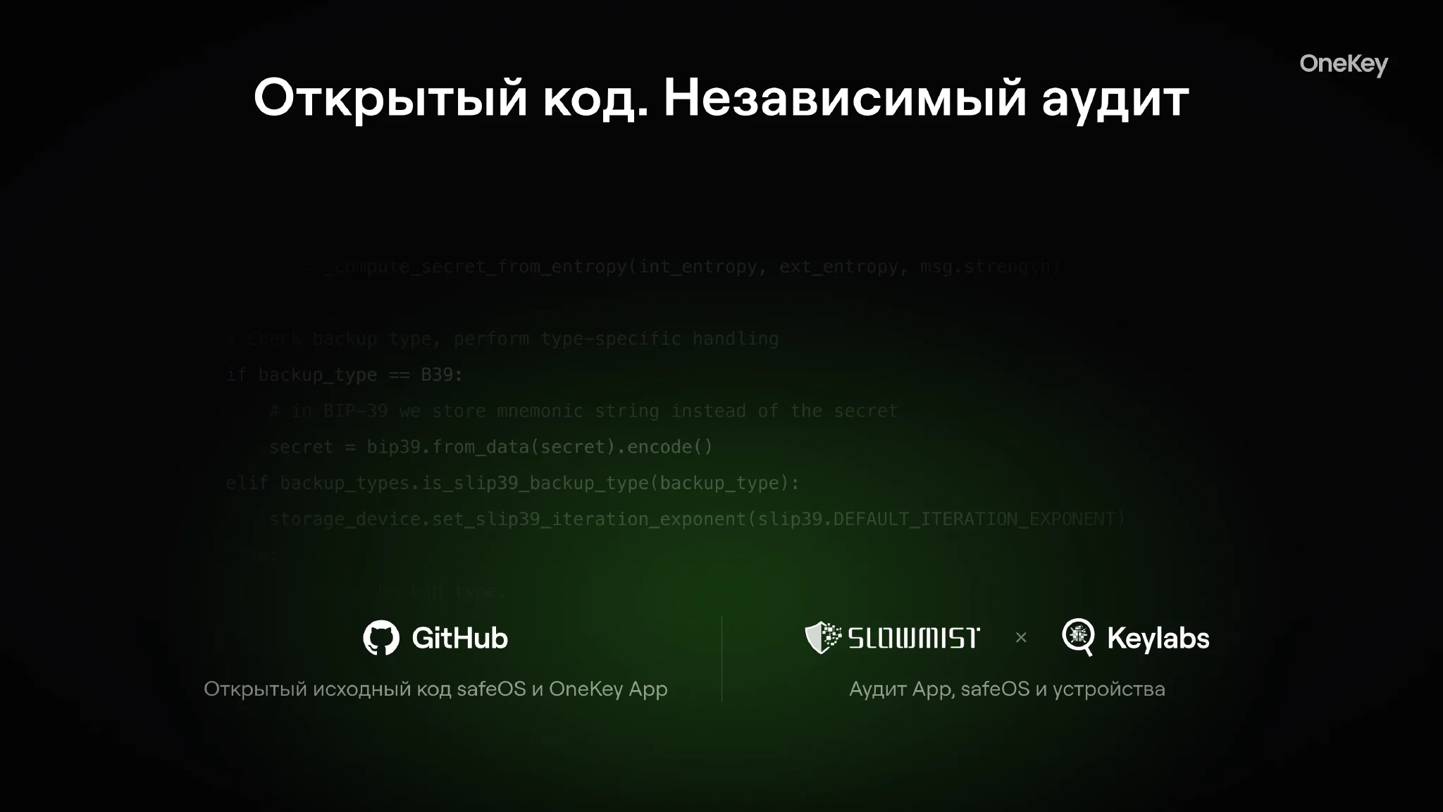 Открытый исходный код и независимый аудит третьей стороны
