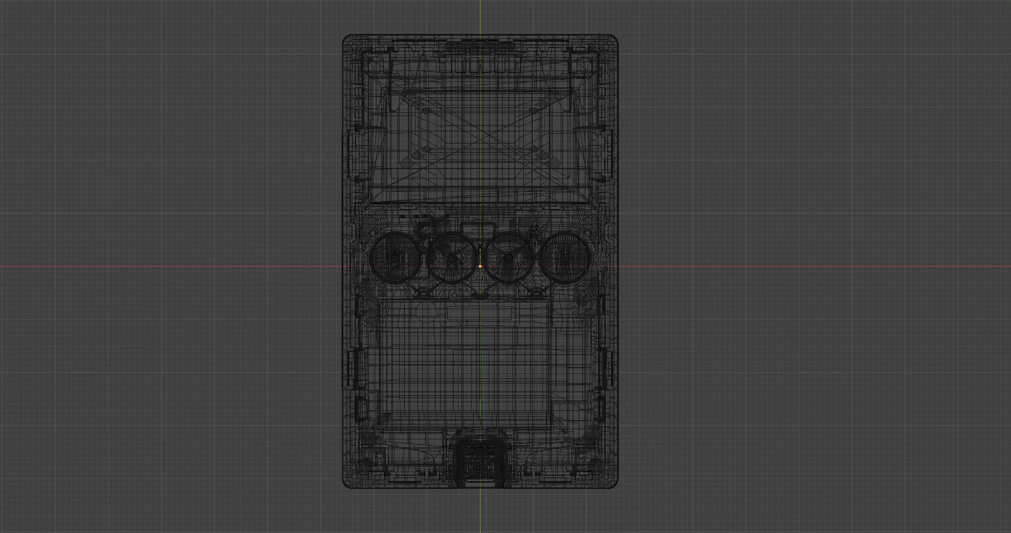 Wireframe of the Classic 1S Pure transparent edition's internal structure
