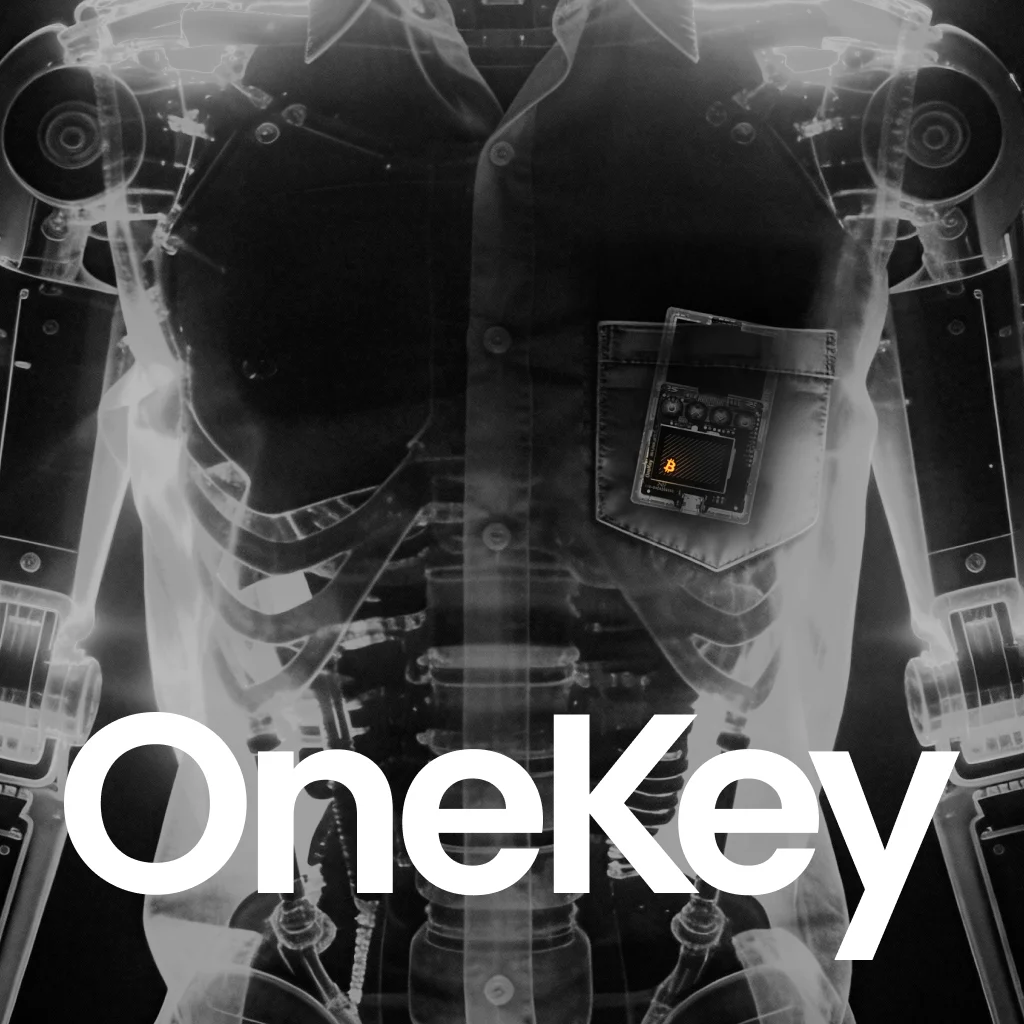The Bitcoin orange logo glowing through the transparent Pure in a shirt pocket, seen under X-ray